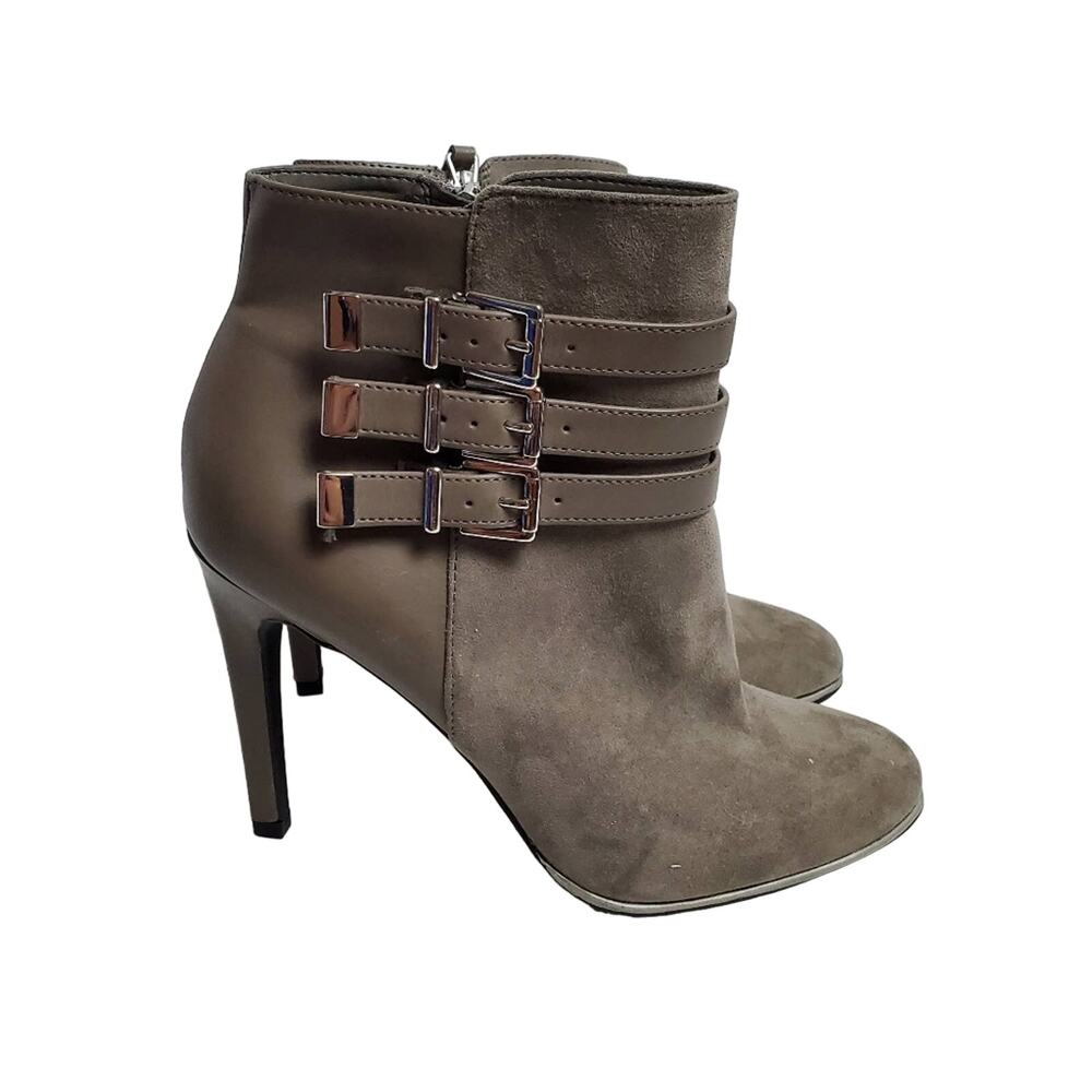 Sam & Libby Grey Stiletto Heel Booties SZ 8.5